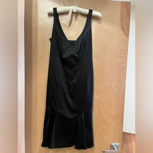 Black Satin Cocktail Dress David Meister 2